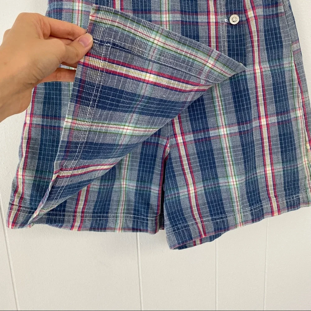 Vintage The Relay Company Plaid Button Front Skort Mini Skirt Size Small 26" - Picture 6 of 13